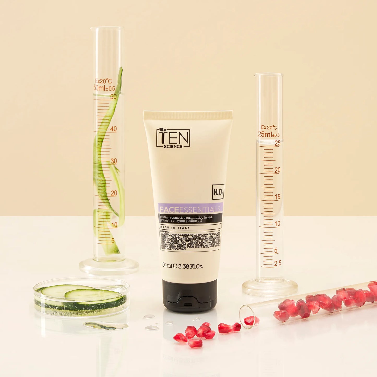 Gel exfoliante enzimático cosmético